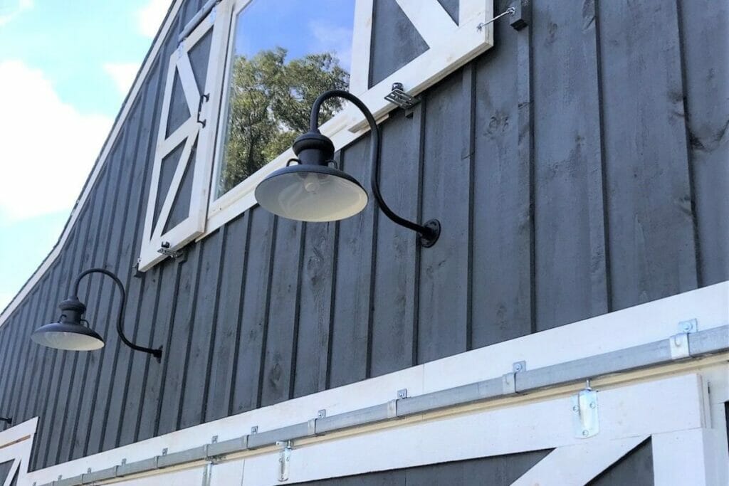 Hanging Lights On Board And Batten Siding