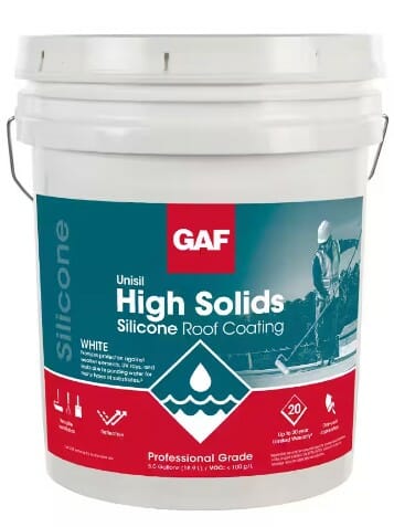 Gaf Unisil High Solids Silicone Roof Coating